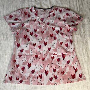 Medcouture Heart Scrub Top